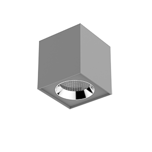 Светодиодный LED светильник Вартон DL-02 CUBE накладной 125*135 20W 4000K 35° RAL7045 серый матовый