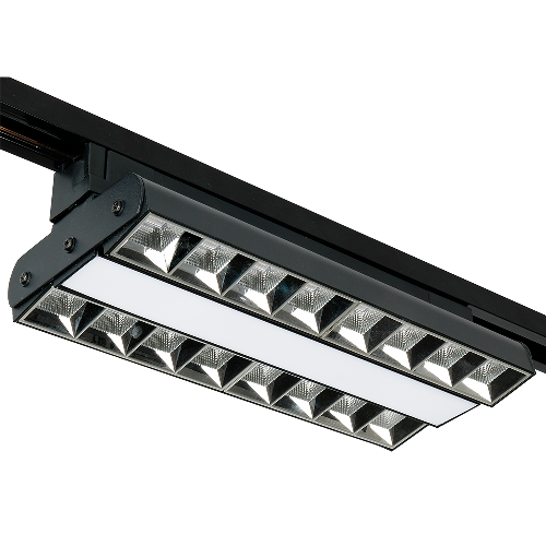 Трековый диодный светильник в черном корпусе Jazzway PTR 2260R 1F2S 60w 4000K 120°/60° BL IP40 арт.5039599