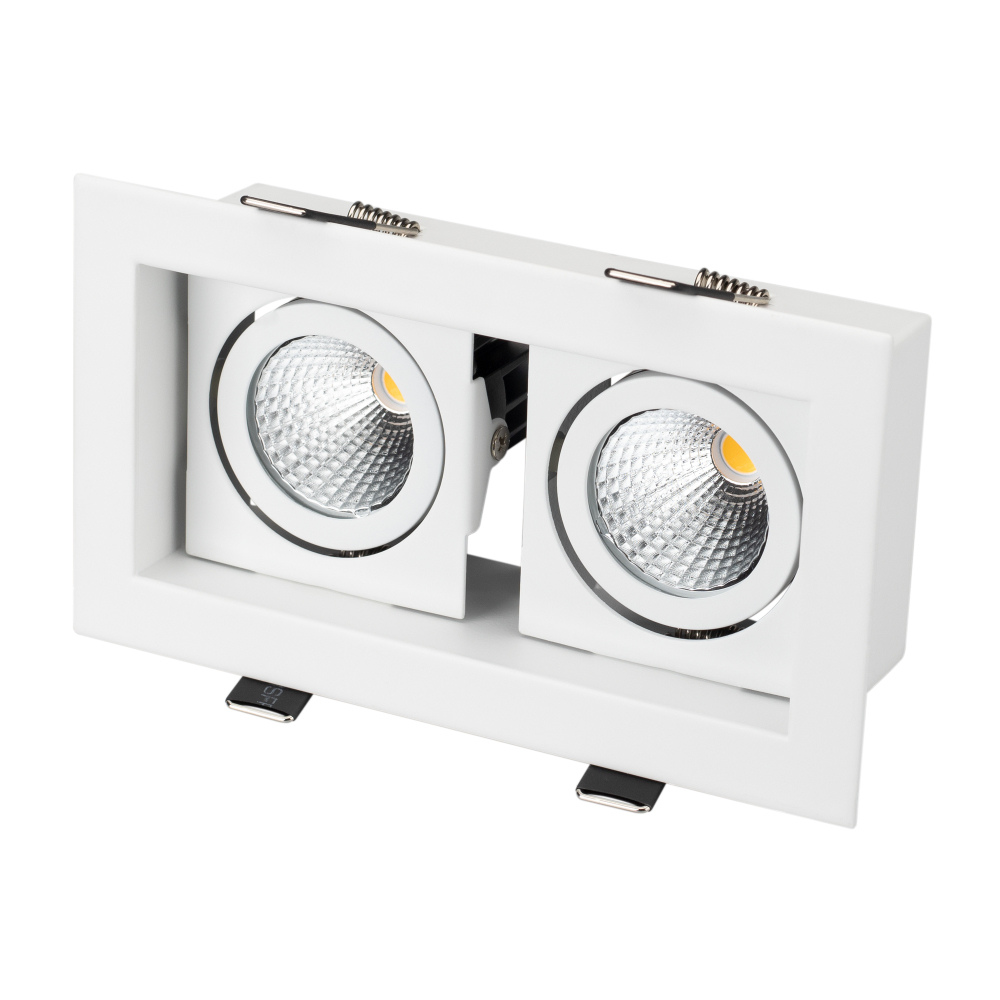 Светильник Arlight CL-KARDAN-S180x102-2x9W White (WH, WH-BK, 38 deg)