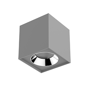 Светильник светодиодный Вартон DL-02 CUBE накладной 150*160 36W 4000K 35° RAL7045 серый матовый