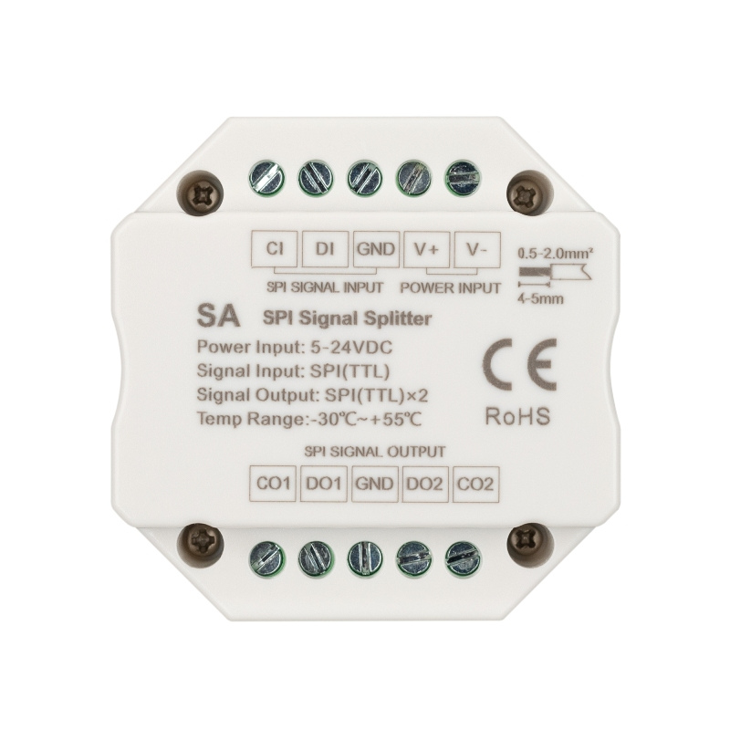 Усилитель сплиттер сигнала SPI SMART-SPI 12-24V 2 output Arlight IP20 Пластик арт. 028419