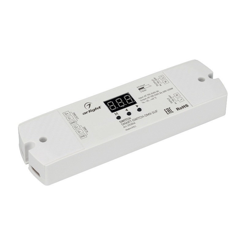 Выключатель декодер SMART-SWITCH-DMX-SUF (230V, 5A) Arlight арт.033004 3 года гар.